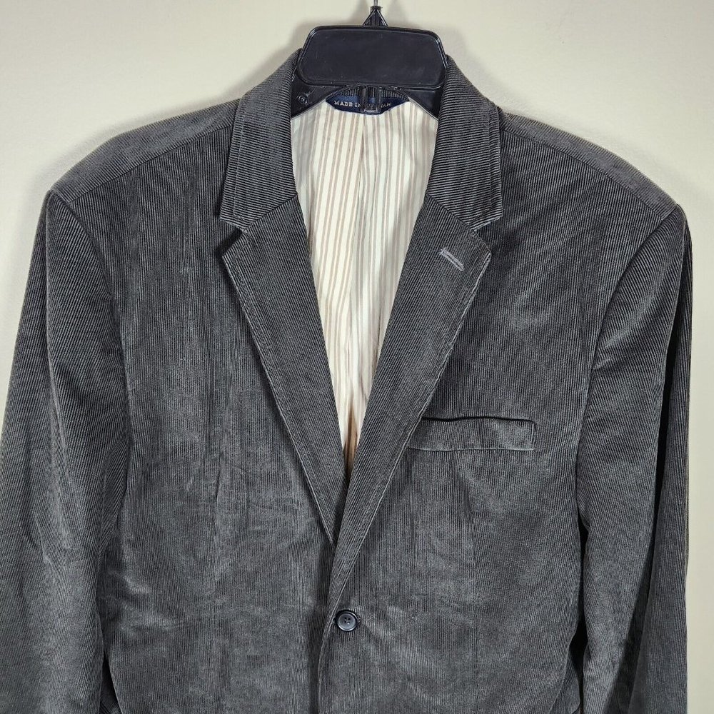 Banana Republic Blazer Mens 42R Dark Brown Corduroy Cotton Sports Coat Jacket - Picture 2 of 11